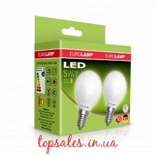 Промо-набір EUROLAMP LED ЕКО G45 5W E14 4000K акция "1+1"