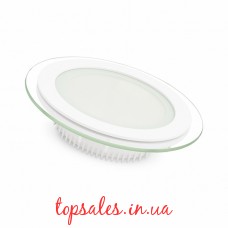 EUROLAMP LED Світильник круглий Downlight 6W 3000K(СКЛО)